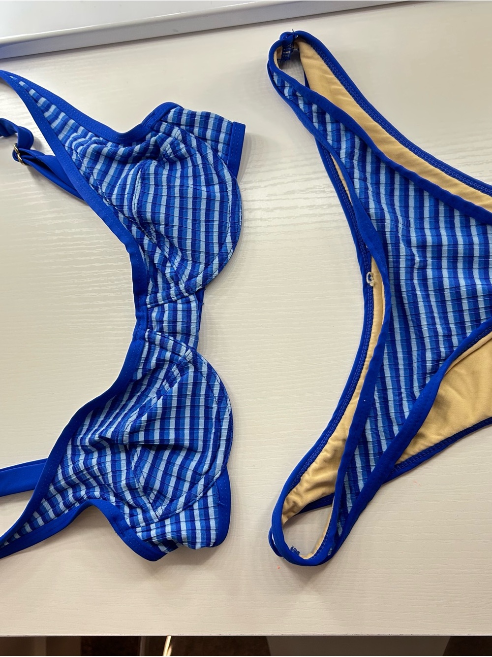 Cotton On Blue Striped Bikini Set